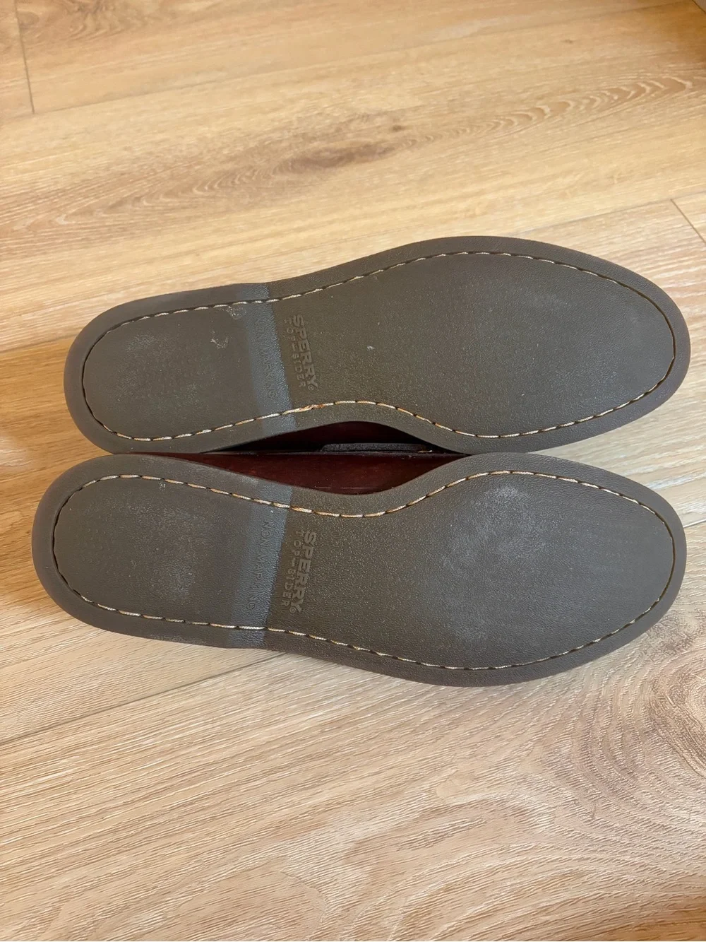 Sperry Men’s Classic Brown Leather Boat Shoes size 10